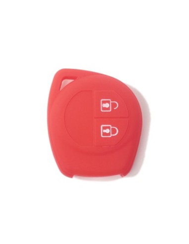 Guscio in Silicone Cover Chiave per Telecomando Suzuki 2 Tasti Rosso Suzuki Swift Vitara Jimny Gran Vitara Ignis Alto SX4 Liana Splash Baleno Karimun Wagon R Opel Agila Fiat Sedici