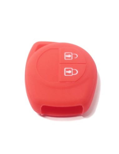 Guscio in Silicone Cover Chiave per Telecomando Suzuki 2 Tasti Rosso Suzuki Swift Vitara Jimny Gran Vitara Ignis Alto SX4 Liana Splash Baleno Karimun Wagon R Opel Agila Fiat Sedici