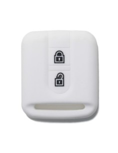 Guscio in Silicone Cover Chiave per Telecomando Nissan 2 Tasti Bianco Qashqai Xtrail Micra Terrano Murano Almera Note Juke