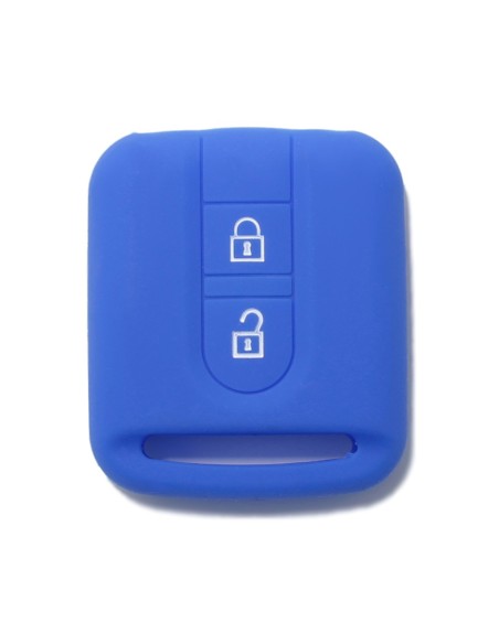 Guscio in Silicone Cover Chiave per Telecomando Nissan 2 Tasti Blu Qashqai Xtrail Micra Terrano Murano Almera Note Juke