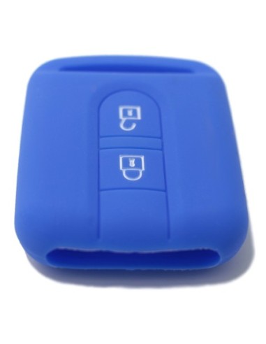 Guscio in Silicone Cover Chiave per Telecomando Nissan 2 Tasti Blu Qashqai Xtrail Micra Terrano Murano Almera Note Juke