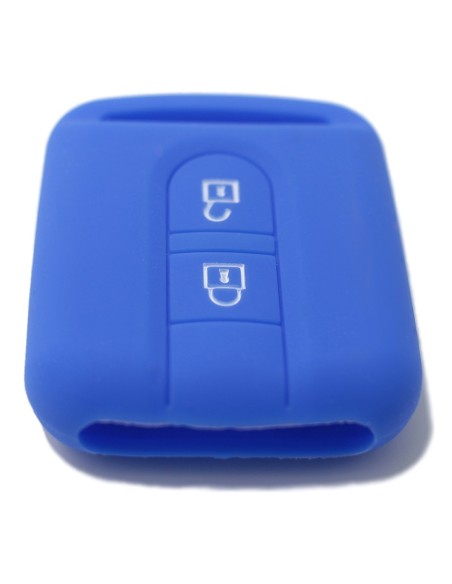 Guscio in Silicone Cover Chiave per Telecomando Nissan 2 Tasti Blu Qashqai Xtrail Micra Terrano Murano Almera Note Juke