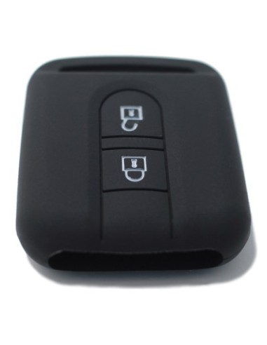 Guscio in Silicone Cover Chiave per Telecomando Nissan 2 Tasti Nero Qashqai Xtrail Micra Terrano Murano Almera Note Juke
