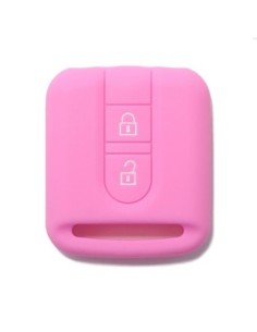 Guscio in Silicone Cover Chiave per Telecomando Nissan 2 Tasti Rosa Qashqai Xtrail Micra Terrano Murano Almera Note Juke