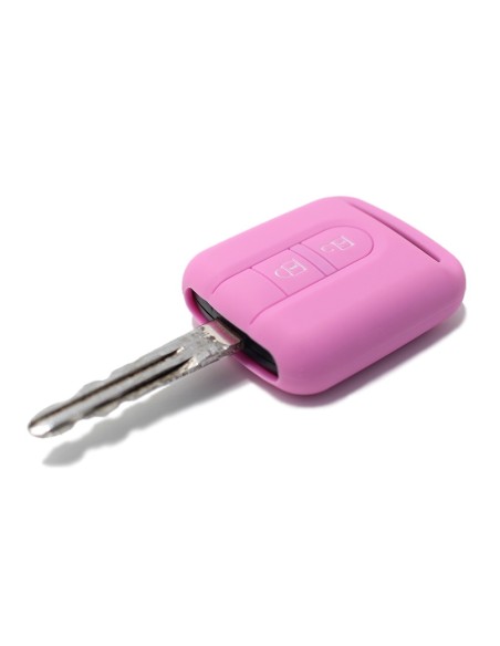 Guscio in Silicone Cover Chiave per Telecomando Nissan 2 Tasti Rosa Qashqai Xtrail Micra Terrano Murano Almera Note Juke