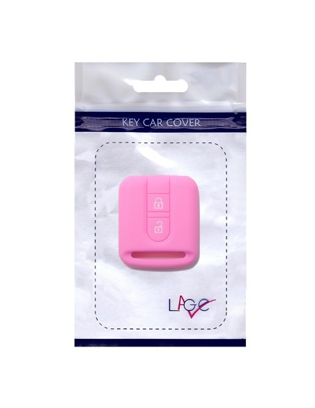 Guscio in Silicone Cover Chiave per Telecomando Nissan 2 Tasti Rosa Qashqai Xtrail Micra Terrano Murano Almera Note Juke
