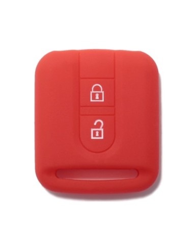 Guscio in Silicone Cover Chiave per Telecomando Nissan 2 Tasti Rosso Qashqai Xtrail Micra Terrano Murano Almera Note Juke