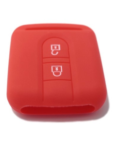 Guscio in Silicone Cover Chiave per Telecomando Nissan 2 Tasti Rosso Qashqai Xtrail Micra Terrano Murano Almera Note Juke