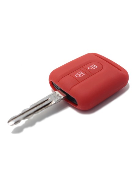Guscio in Silicone Cover Chiave per Telecomando Nissan 2 Tasti Rosso Qashqai Xtrail Micra Terrano Murano Almera Note Juke