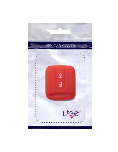 Guscio in Silicone Cover Chiave per Telecomando Nissan 2 Tasti Rosso Qashqai Xtrail Micra Terrano Murano Almera Note Juke