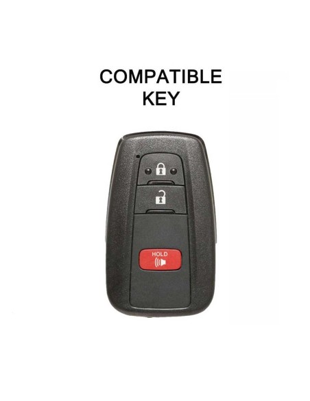 Guscio Silicone Cover Chiave per Telecomando Toyota Portachiavi Blu 3 Tasti per Land Cruiser Prado Camry V70 C-HR Prius Corolla RAV4 Avalon