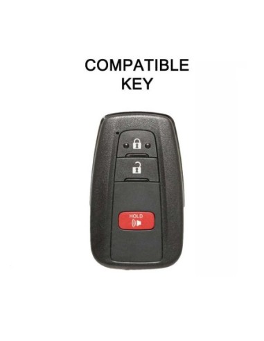 Guscio Silicone Cover Chiave per Telecomando Toyota Portachiavi Rosso 3 Tasti per Land Cruiser Prado Camry V70 C-HR Prius Corolla RAV4 Avalon