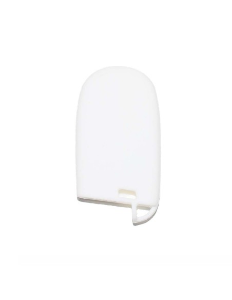 Guscio in Silicone Cover Chiave Telecomando Jeep Fiat Chrysler 3 Tasti Portachiavi Idea Regalo Bianco