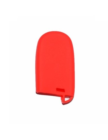 Guscio in Silicone Cover Chiave Telecomando Jeep Fiat Chrysler 3 Tasti Portachiavi Idea Regalo Rosso