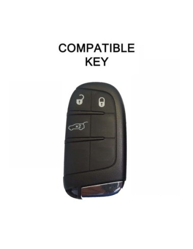 Guscio in Silicone Cover Chiave Telecomando Jeep Fiat Chrysler 3 Tasti Portachiavi Idea Regalo Rosso
