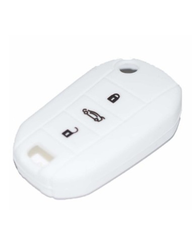 Guscio Silicone Cover Chiave Telecomando Peugeot e Citroen Portachiavi Bianco Peugeot 208 301 308 408 508 2008 3008 5008 Citroen Cactus C3 C5 C6 C8 C4L DS3 DS4 DS5