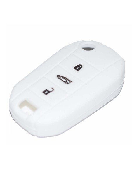 Guscio Silicone Cover Chiave Telecomando Peugeot e Citroen Portachiavi Bianco Peugeot 208 301 308 408 508 2008 3008 5008 Citroen Cactus C3 C5 C6 C8 C4L DS3 DS4 DS5