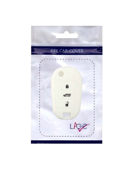 Guscio Silicone Cover Chiave Telecomando Peugeot e Citroen Portachiavi Bianco Peugeot 208 301 308 408 508 2008 3008 5008 Citroen Cactus C3 C5 C6 C8 C4L DS3 DS4 DS5