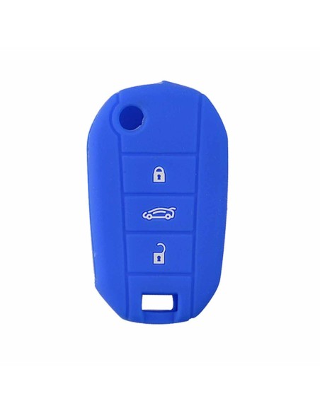 Guscio Silicone Cover Chiave Telecomando Peugeot e Citroen Portachiavi Blu Peugeot 208 301 308 408 508 2008 3008 5008 Citroen Cactus C3 C5 C6 C8 C4L DS3 DS4 DS5