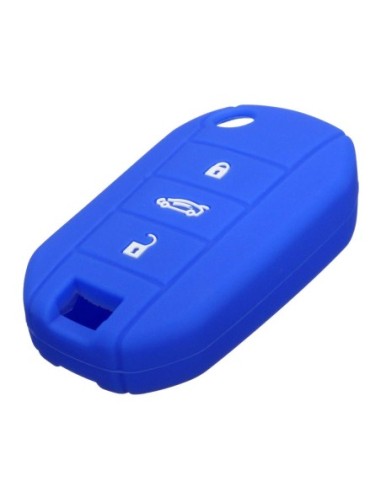 Guscio Silicone Cover Chiave Telecomando Peugeot e Citroen Portachiavi Blu Peugeot 208 301 308 408 508 2008 3008 5008 Citroen Cactus C3 C5 C6 C8 C4L DS3 DS4 DS5