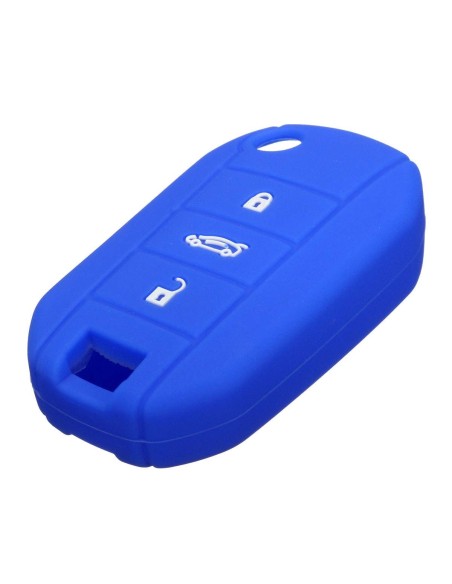 Guscio Silicone Cover Chiave Telecomando Peugeot e Citroen Portachiavi Blu Peugeot 208 301 308 408 508 2008 3008 5008 Citroen Cactus C3 C5 C6 C8 C4L DS3 DS4 DS5