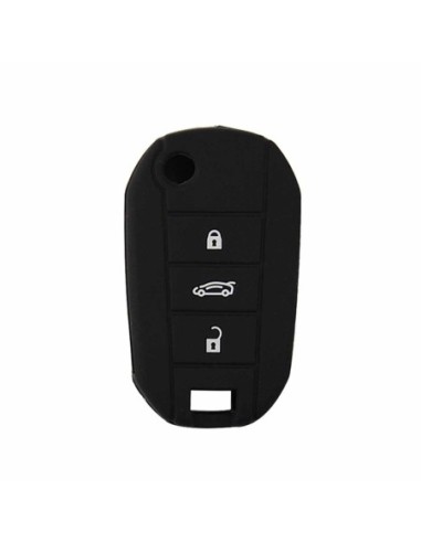 Guscio Silicone Cover Chiave Telecomando Peugeot e Citroen Portachiavi Nero Peugeot 208 301 308 408 508 2008 3008 5008 Citroen Cactus C3 C5 C6 C8 C4L DS3 DS4 DS5