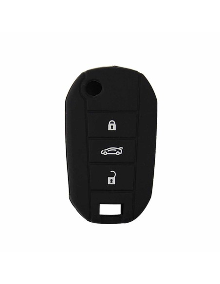 Guscio Silicone Cover Chiave Telecomando Peugeot e Citroen Portachiavi Nero Peugeot 208 301 308 408 508 2008 3008 5008 Citroen Cactus C3 C5 C6 C8 C4L DS3 DS4 DS5