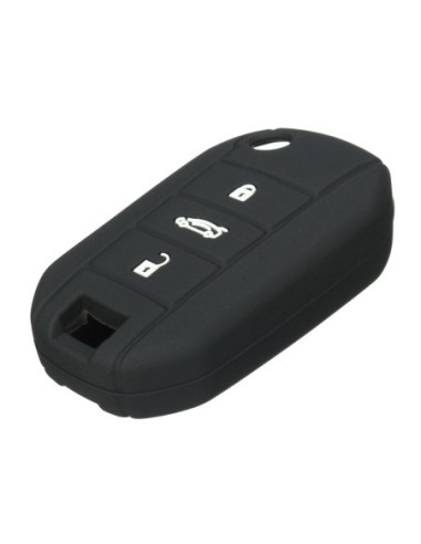 Guscio Silicone Cover Chiave Telecomando Peugeot e Citroen Portachiavi Nero Peugeot 208 301 308 408 508 2008 3008 5008 Citroen Cactus C3 C5 C6 C8 C4L DS3 DS4 DS5