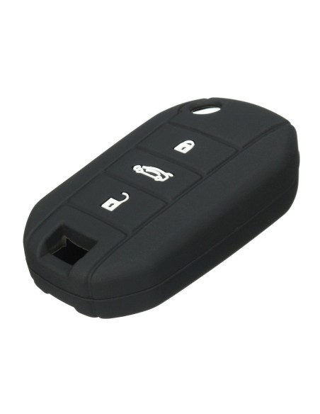 Guscio Silicone Cover Chiave Telecomando Peugeot e Citroen Portachiavi Nero Peugeot 208 301 308 408 508 2008 3008 5008 Citroen Cactus C3 C5 C6 C8 C4L DS3 DS4 DS5