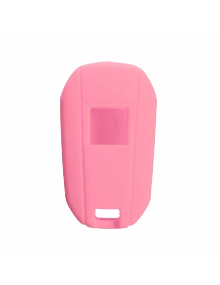 Guscio Silicone Cover Chiave Telecomando Peugeot e Citroen Portachiavi Rosa Peugeot 208 301 308 408 508 2008 3008 5008 Citroen Cactus C3 C5 C6 C8 C4L DS3 DS4 DS5