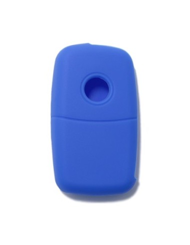 Guscio in Silicone Cover Chiave per Telecomando Volkswagen Seat Skoda Portachiave Blu VW Golf Passat Polo Touran Tiguan Eos Sharan Touareg Phateon Caddy T5 Amarok Lupo Seat Altea Alhambra Leon Ibiza Exeo Cordoba Arosa Skoda Octavia Fabia Superb Roomster