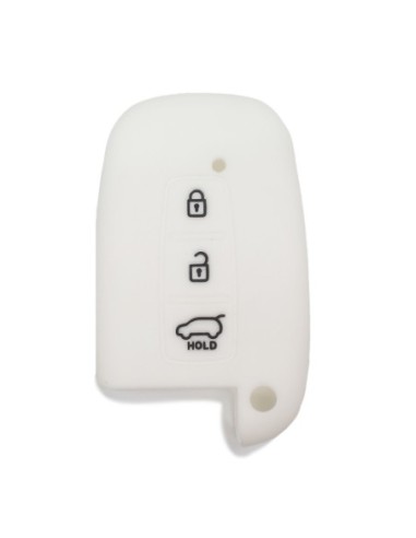 Guscio Silicone Cover Chiave per Telecomando KIA Hyundai Keyless-Entry 3 Tasti Bianco per KIA Sportage Sorento Picanto Venga Carens Opitma Rio Soul K5 CK Santa Fe e Hyundai i30 i30 Coupe i40 IX20 IX35 