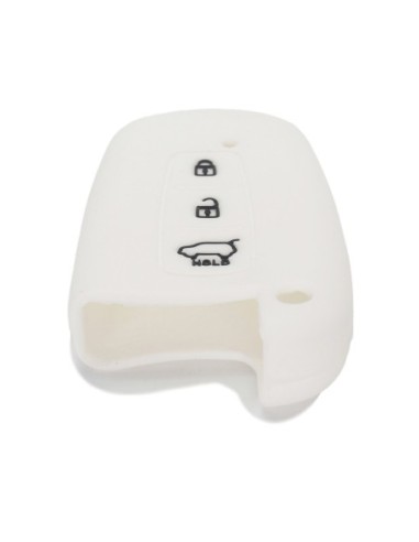 Guscio Silicone Cover Chiave per Telecomando KIA Hyundai Keyless-Entry 3 Tasti Bianco per KIA Sportage Sorento Picanto Venga Carens Opitma Rio Soul K5 CK Santa Fe e Hyundai i30 i30 Coupe i40 IX20 IX35 