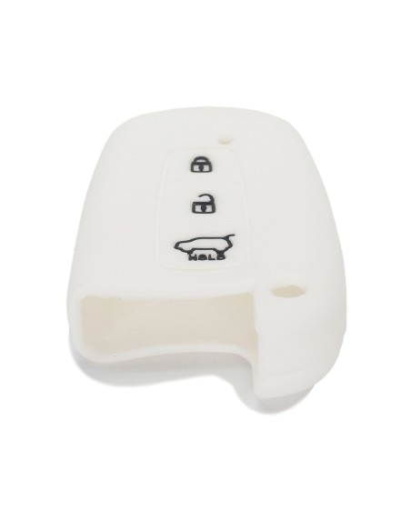 Guscio Silicone Cover Chiave per Telecomando KIA Hyundai Keyless-Entry 3 Tasti Bianco per KIA Sportage Sorento Picanto Venga Carens Opitma Rio Soul K5 CK Santa Fe e Hyundai i30 i30 Coupe i40 IX20 IX35 