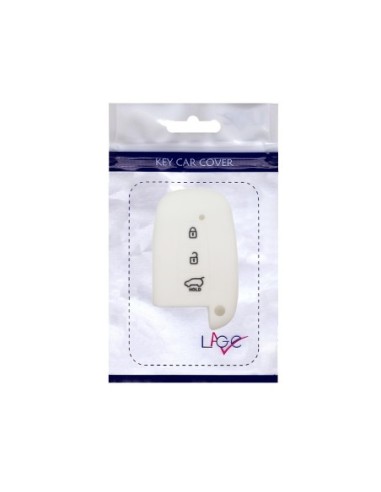 Guscio Silicone Cover Chiave per Telecomando KIA Hyundai Keyless-Entry 3 Tasti Bianco per KIA Sportage Sorento Picanto Venga Carens Opitma Rio Soul K5 CK Santa Fe e Hyundai i30 i30 Coupe i40 IX20 IX35 