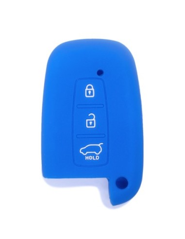 Guscio Silicone Cover Chiave per Telecomando KIA Hyundai Keyless-Entry 3 Tasti Blu per KIA Sportage Sorento Picanto Venga Carens Opitma Rio Soul K5 CK Santa Fe e Hyundai i30 i30 Coupe i40 IX20 IX35 