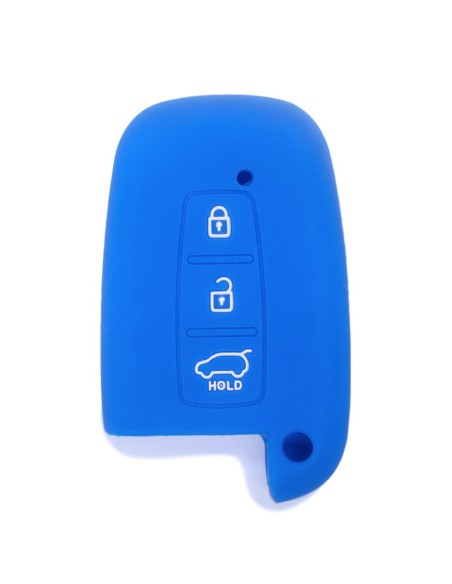Guscio Silicone Cover Chiave per Telecomando KIA Hyundai Keyless-Entry 3 Tasti Blu per KIA Sportage Sorento Picanto Venga Carens Opitma Rio Soul K5 CK Santa Fe e Hyundai i30 i30 Coupe i40 IX20 IX35 