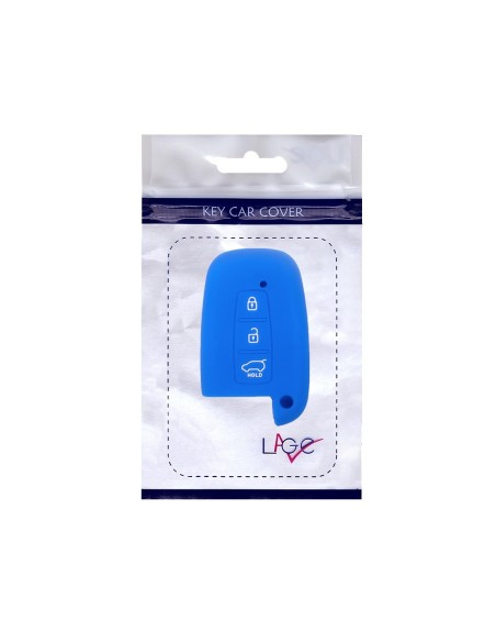 Guscio Silicone Cover Chiave per Telecomando KIA Hyundai Keyless-Entry 3 Tasti Blu per KIA Sportage Sorento Picanto Venga Carens Opitma Rio Soul K5 CK Santa Fe e Hyundai i30 i30 Coupe i40 IX20 IX35 