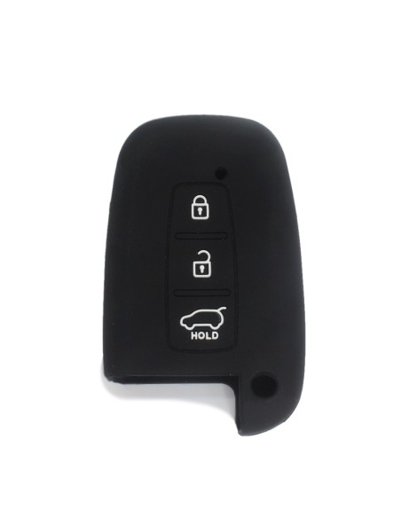 Guscio Silicone Cover Chiave per Telecomando KIA Hyundai Keyless-Entry 3 Tasti Nero per KIA Sportage Sorento Picanto Venga Carens Opitma Rio Soul K5 CK Santa Fe e Hyundai i30 i30 Coupe i40 IX20 IX35 