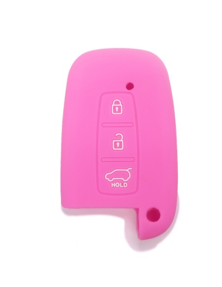 Guscio Silicone Cover Chiave per Telecomando KIA Hyundai Keyless-Entry 3 Tasti Rosa per KIA Sportage Sorento Picanto Venga Carens Opitma Rio Soul K5 CK Santa Fe e Hyundai i30 i30 Coupe i40 IX20 IX35 