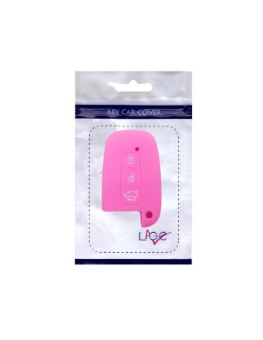 Guscio Silicone Cover Chiave per Telecomando KIA Hyundai Keyless-Entry 3 Tasti Rosa per KIA Sportage Sorento Picanto Venga Carens Opitma Rio Soul K5 CK Santa Fe e Hyundai i30 i30 Coupe i40 IX20 IX35 