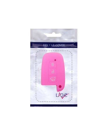 Guscio Silicone Cover Chiave per Telecomando KIA Hyundai Keyless-Entry 3 Tasti Rosa per KIA Sportage Sorento Picanto Venga Carens Opitma Rio Soul K5 CK Santa Fe e Hyundai i30 i30 Coupe i40 IX20 IX35 