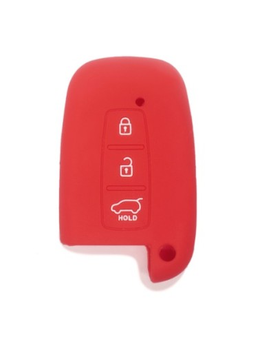 Guscio Silicone Cover Chiave per Telecomando KIA Hyundai Keyless-Entry 3 Tasti Rosso per KIA Sportage Sorento Picanto Venga Carens Opitma Rio Soul K5 CK Santa Fe e Hyundai i30 i30 Coupe i40 IX20 IX35 