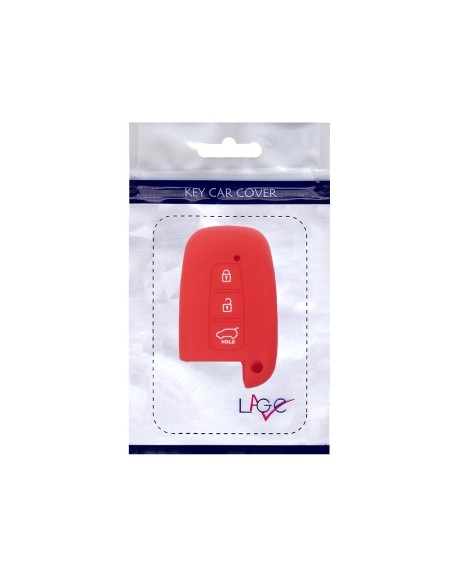 Guscio Silicone Cover Chiave per Telecomando KIA Hyundai Keyless-Entry 3 Tasti Rosso per KIA Sportage Sorento Picanto Venga Carens Opitma Rio Soul K5 CK Santa Fe e Hyundai i30 i30 Coupe i40 IX20 IX35 