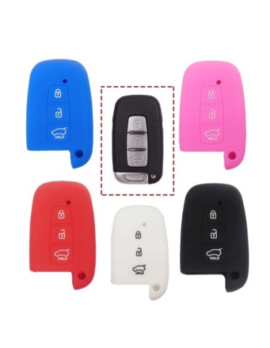 Guscio Silicone Cover Chiave per Telecomando KIA Hyundai Keyless-Entry 3 Tasti Rosso per KIA Sportage Sorento Picanto Venga Carens Opitma Rio Soul K5 CK Santa Fe e Hyundai i30 i30 Coupe i40 IX20 IX35 