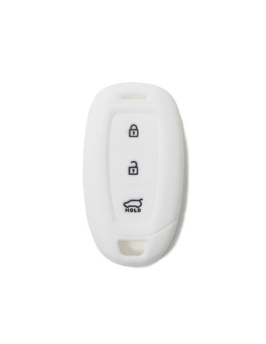 Guscio Silicone Cover Chiave Telecomando Hyundai Bianco Keyless-Entry 3 Tasti per i30 ix35 IG Solaris Azera Elantra Grandeur Accent Santa Fe