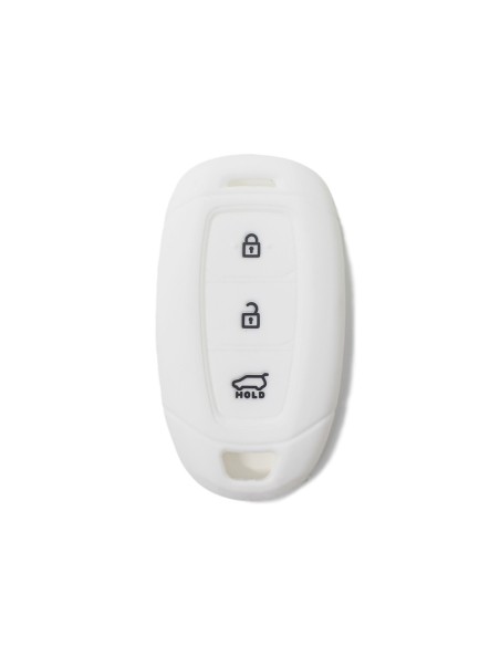 Guscio Silicone Cover Chiave Telecomando Hyundai Bianco Keyless-Entry 3 Tasti per i30 ix35 IG Solaris Azera Elantra Grandeur Accent Santa Fe