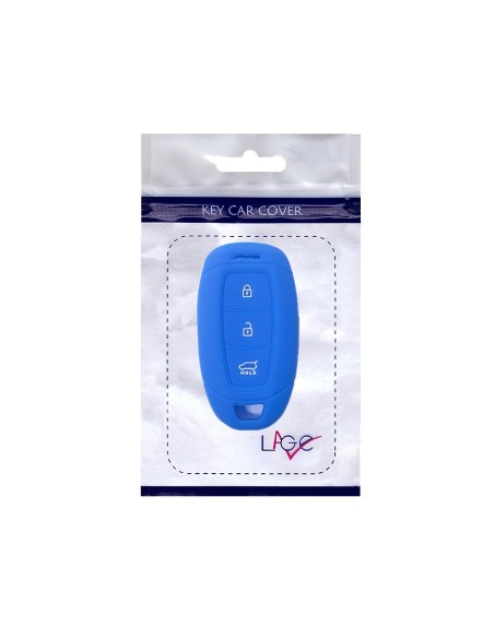 Guscio Silicone Cover Chiave Telecomando Hyundai Blu Keyless-Entry 3 Tasti per i30 ix35 IG Solaris Azera Elantra Grandeur Accent Santa Fe