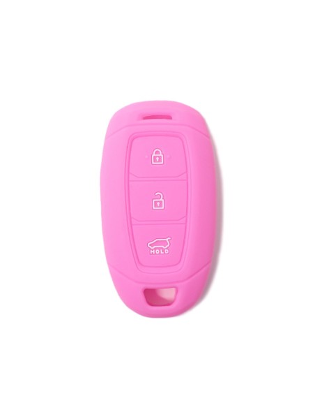 Guscio Silicone Cover Chiave Telecomando Hyundai Rosa Keyless-Entry 3 Tasti per i30 ix35 IG Solaris Azera Elantra Grandeur Accent Santa Fe