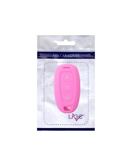 Guscio Silicone Cover Chiave Telecomando Hyundai Rosa Keyless-Entry 3 Tasti per i30 ix35 IG Solaris Azera Elantra Grandeur Accent Santa Fe